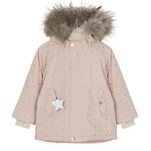 Mini A Ture Special Edition Wally Fur Jacket, Rose Smoke 6y